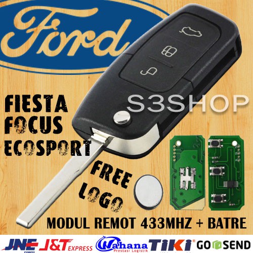 Remote Kunci Chip Transponder Remote PCB Mobil Ford Fiesta 4D63 80bit