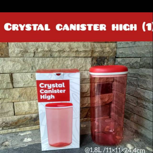 Tupperware crystal canister high 1,8l