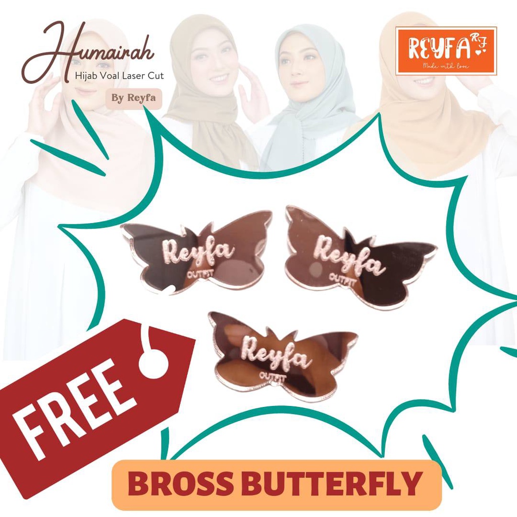 Humairah Hijab Voal Lasercut by Reyfa