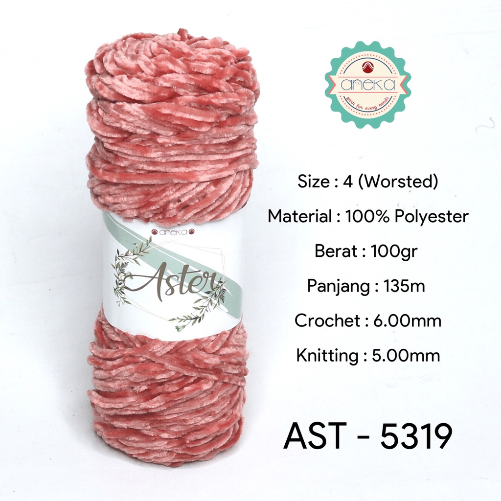 Benang Rajut Bludru Aster / Velvet Knitting Yarn - 5319