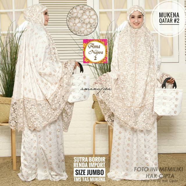 MUKENA QATAR #2 / SUTRA BORDIR RENDA IMPORT