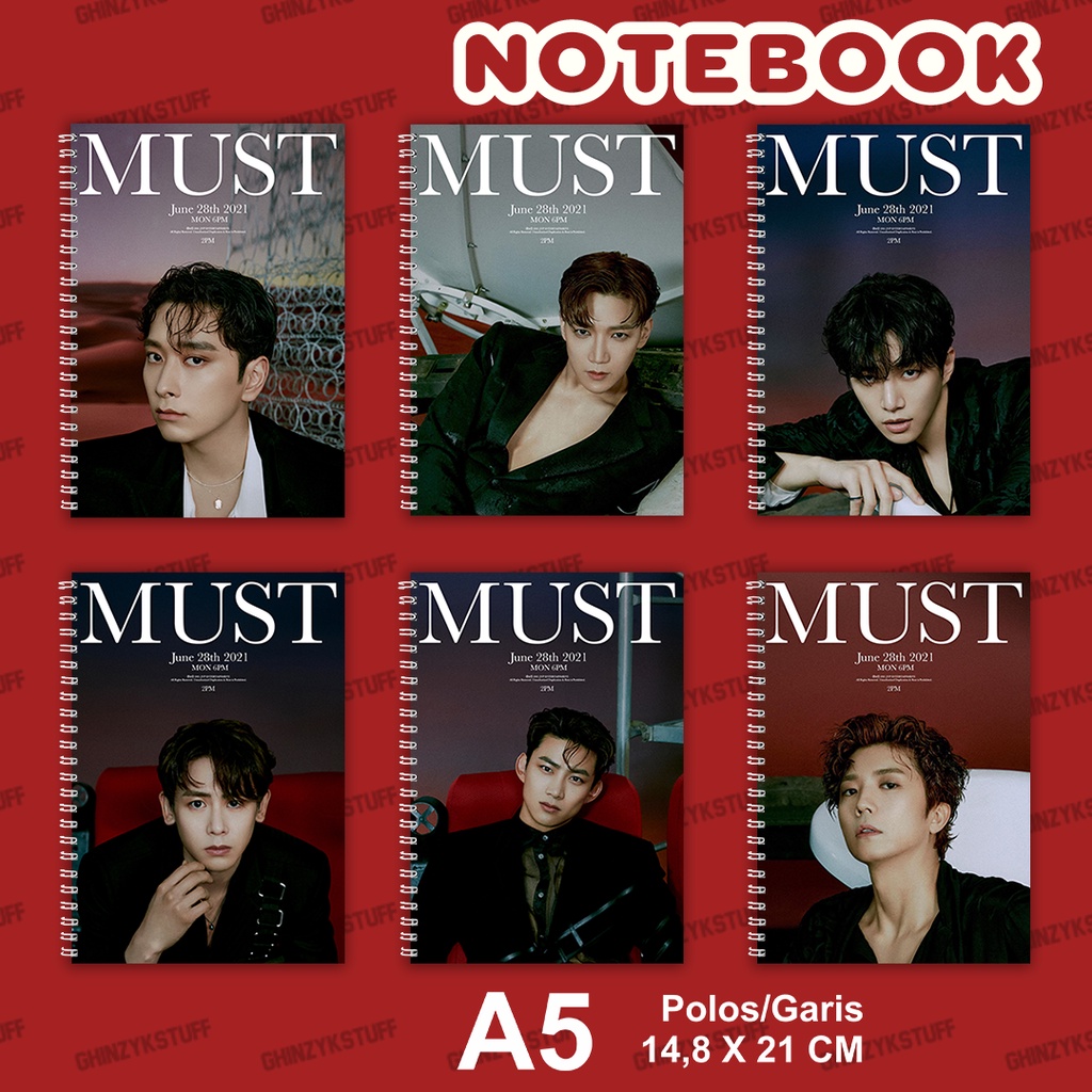 

Notebook KPOP 2PM Must Dark Ver Ukuran A5 14,6 cm x 21 cm