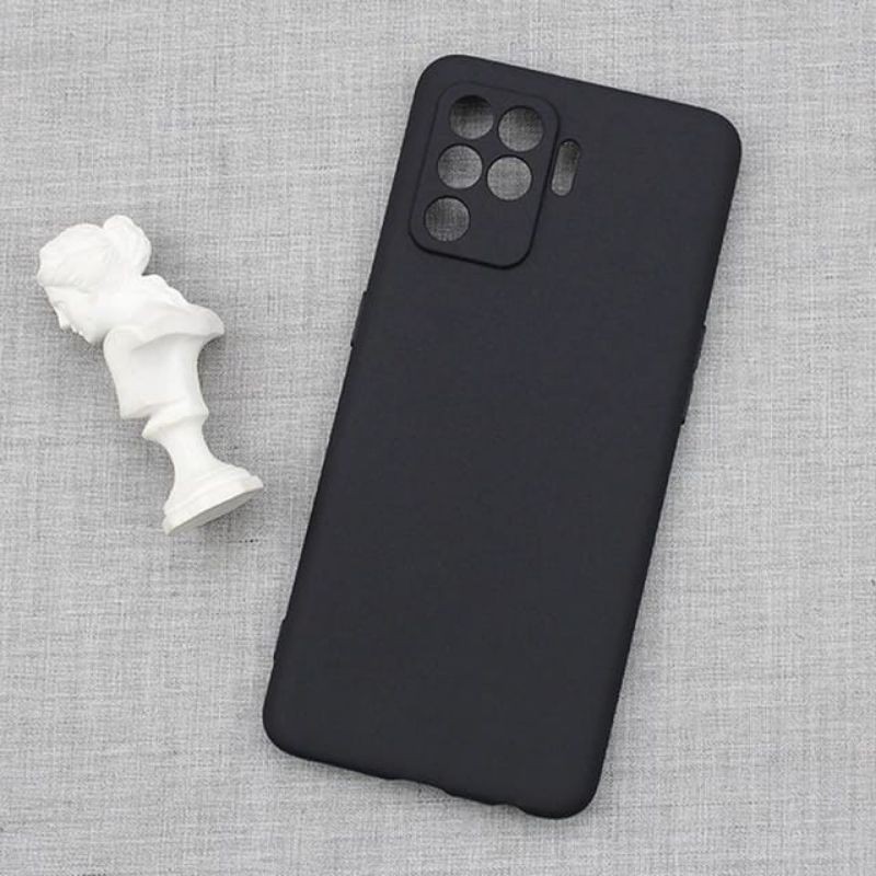 Oppo Reno 5F Softcase Premium Macaron Silikon Soft Case Dove Black Reno 5 F