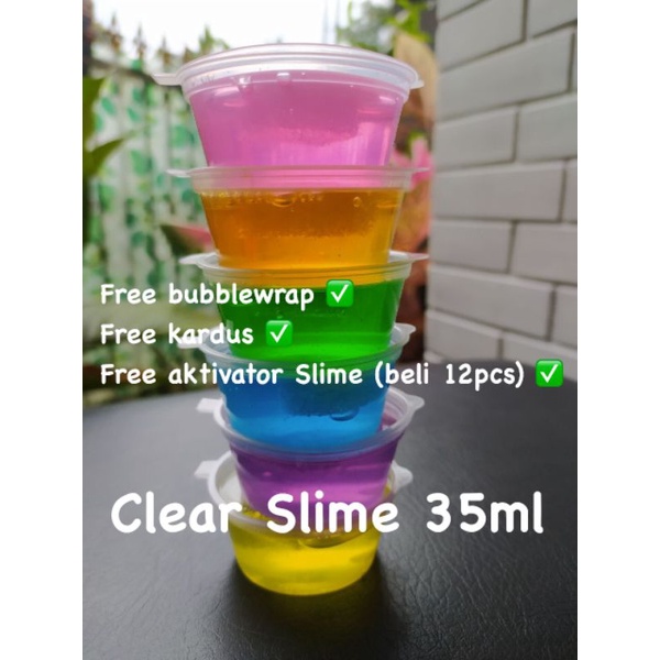 clear slime | clear slime 35ml | slime murah | slime wangi | grosir slime