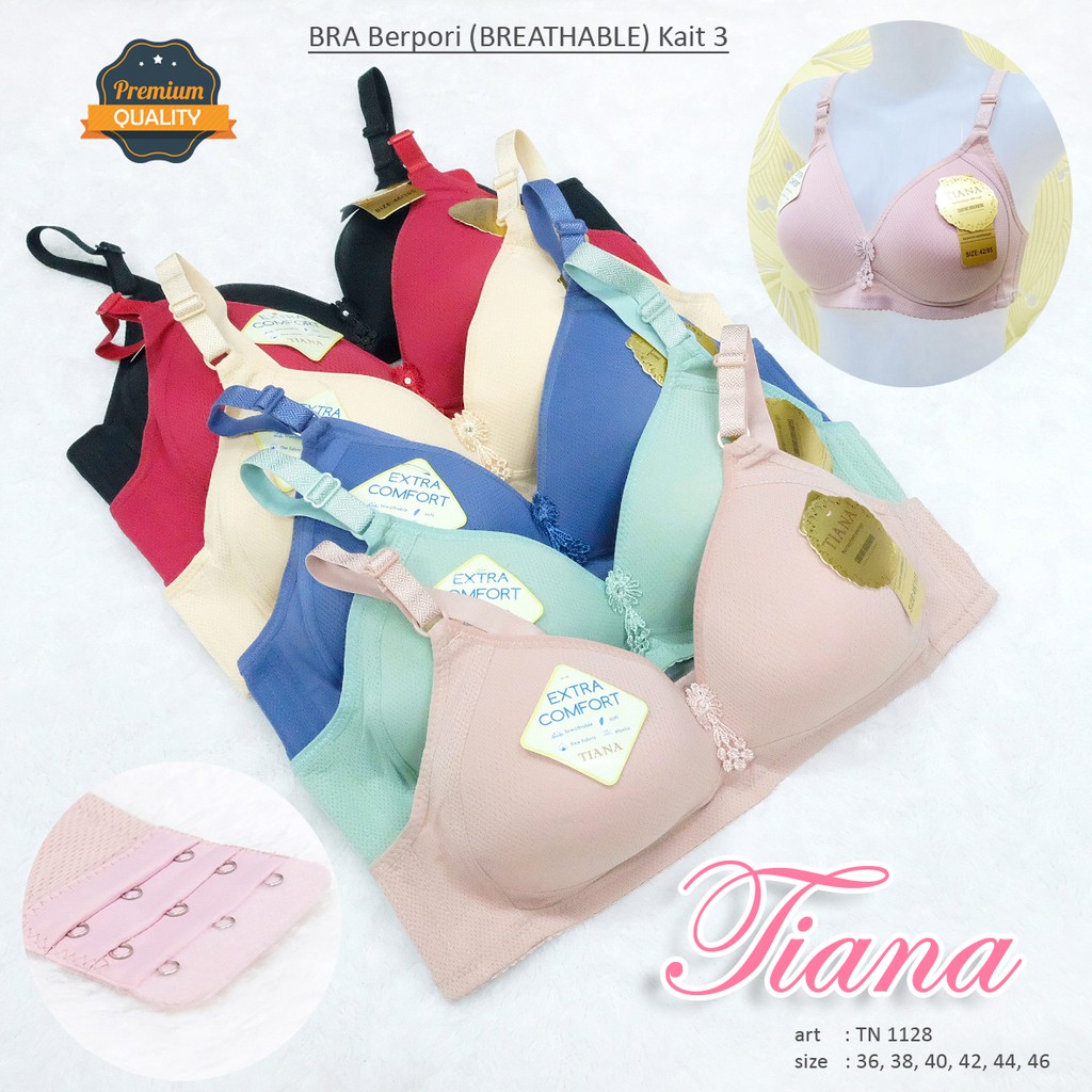 TIANA | BRA Cup Besar Kait 3 / BH Jumbo / Breathable Bra / art TN 1128