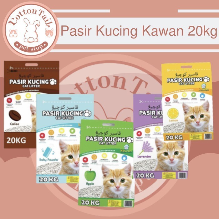 Pasir kucing Kawan Cat Litter 20kg / Pasir wangi Kawan 20Kg EKSPEDISI