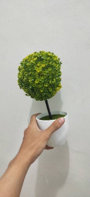 POT TANAMAN BUNGA POHON DEKORASI RUMAH HIASAN KANTOR PAJANGAN RUMAH PALSU IMPORT bonsai bulat floris