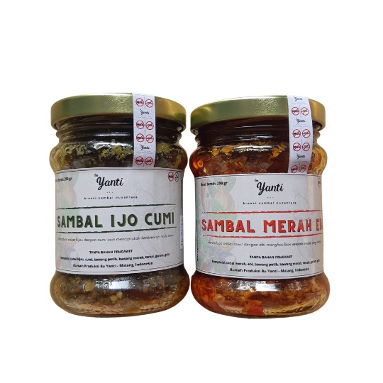 

PAKET HEMAT DUO JUMBO PREMIUM HOMEMADE SAMBAL IJO CUMI / MERAH EBI BU YANTI TANPA MSG & PENGAWET