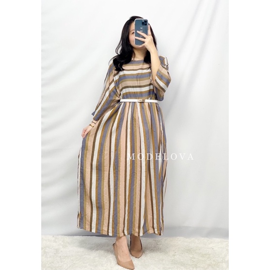 MDLV ~ 79002# Garvania Loose Dress Bigsize Oversize Dress Fashion import