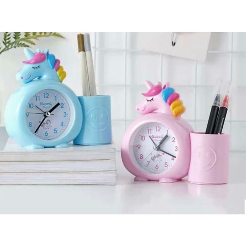 Jam Weker Karakter Anak / Jam Weker Pensil / Jam Weker Hiasan Meja / Jam Beker Lucu