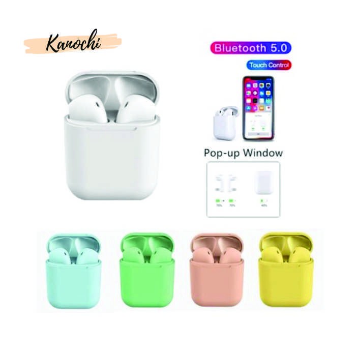 Headset Bluetooth Wireless TWS Inpods 12 Macaron Color TWS i12 V5.0