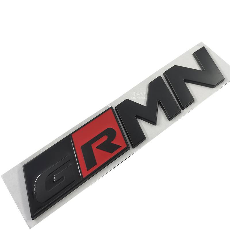 1 X Metal GR MN GR SPORT Logo Car Auto Rear Trunk Emblem Sticker Decal Badge Replacement For TOYOTA GR Sport