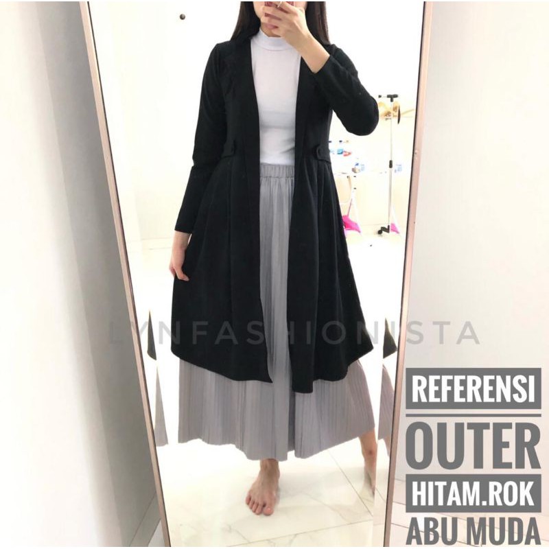 LYNFASHIONISTA-SETELAN OUTER WANITA/SETELAN ROK PREMIUM/CALIE