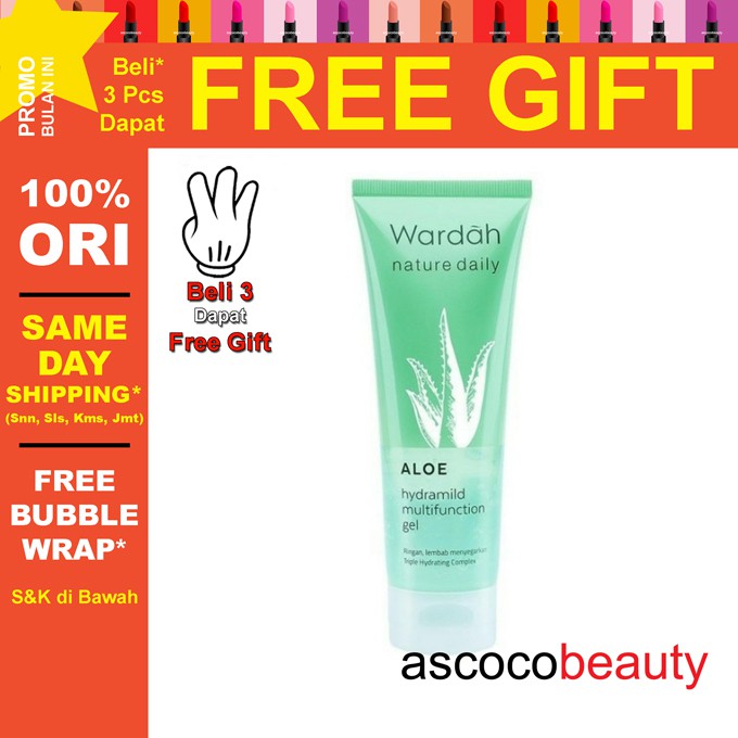 Wardah Aloe Multifunction Gel 100ml Aloe Vera Lidah Buaya ✰ ascocobeauty ✰