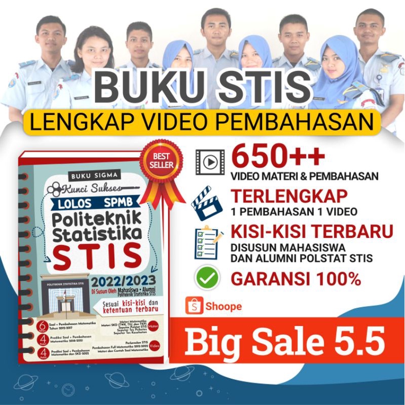 buku stis 2022/2023 lengkap video pembahasan