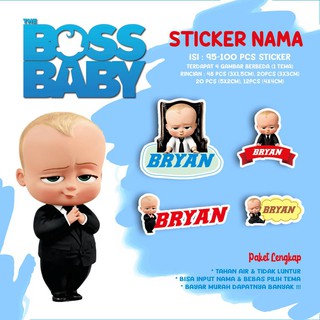 Sticker Stiker  Label Nama  Karakter Tema BABY BOSS 