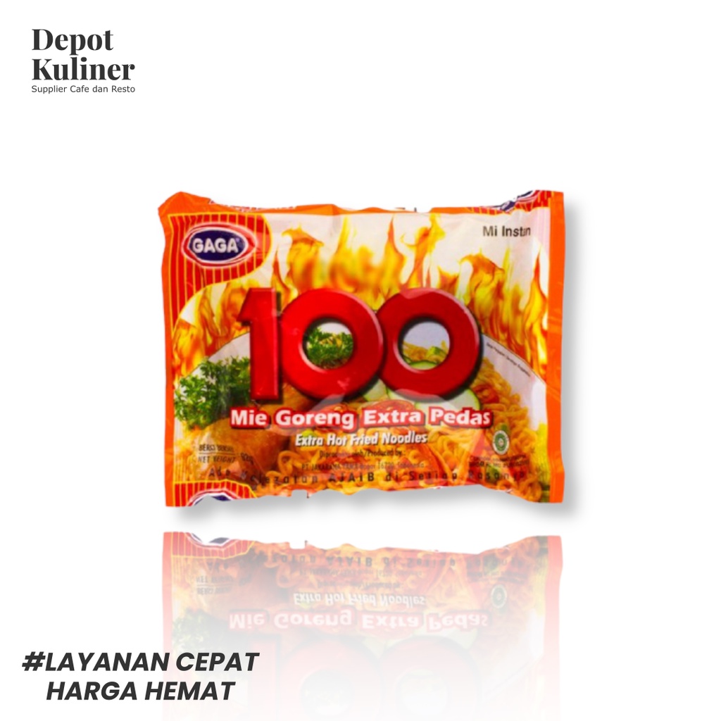 5 Pcs Mie Instant Gaga 100 88 GR Goreng Ekstra Pedas