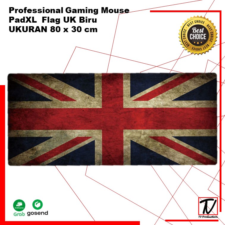 Mouse Pad Gaming Motif Uk Flag Mouse Pad Gaming Xl 30 x 80