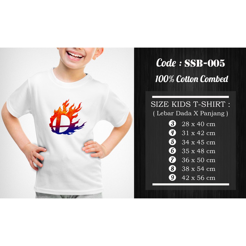 [FREE NAMA!!] Kaos Anak &amp; Family Super Smash Bros 100% COTTON PREMIUM