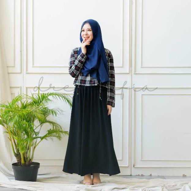 HANBOK TARTAN SET - BLACK - Dresssofia