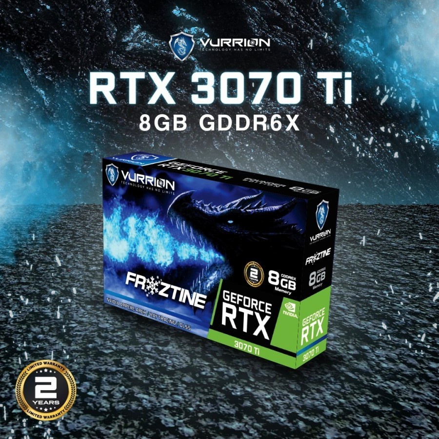 Vurrion RTX 3070 Ti 8GB -Vurrion Geforce RTX 3070 Ti 8GB DDR6 FROZTINE