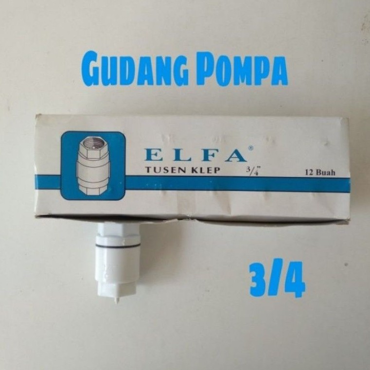 TUSEN KLEP ELFA PVC 3/4 INCH IN