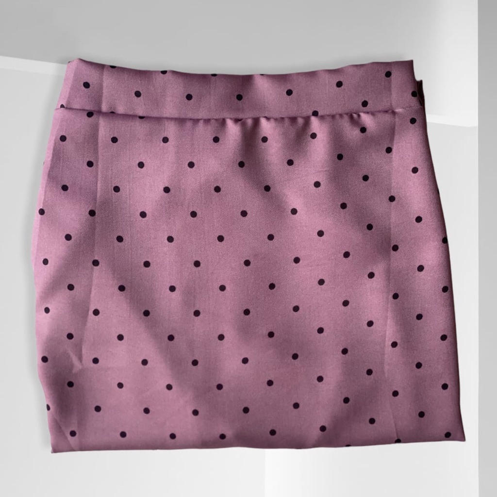 rok polka L-XL-XXL/rok panjang wanita bermotif polkadot kecil/rok maxi-lilac