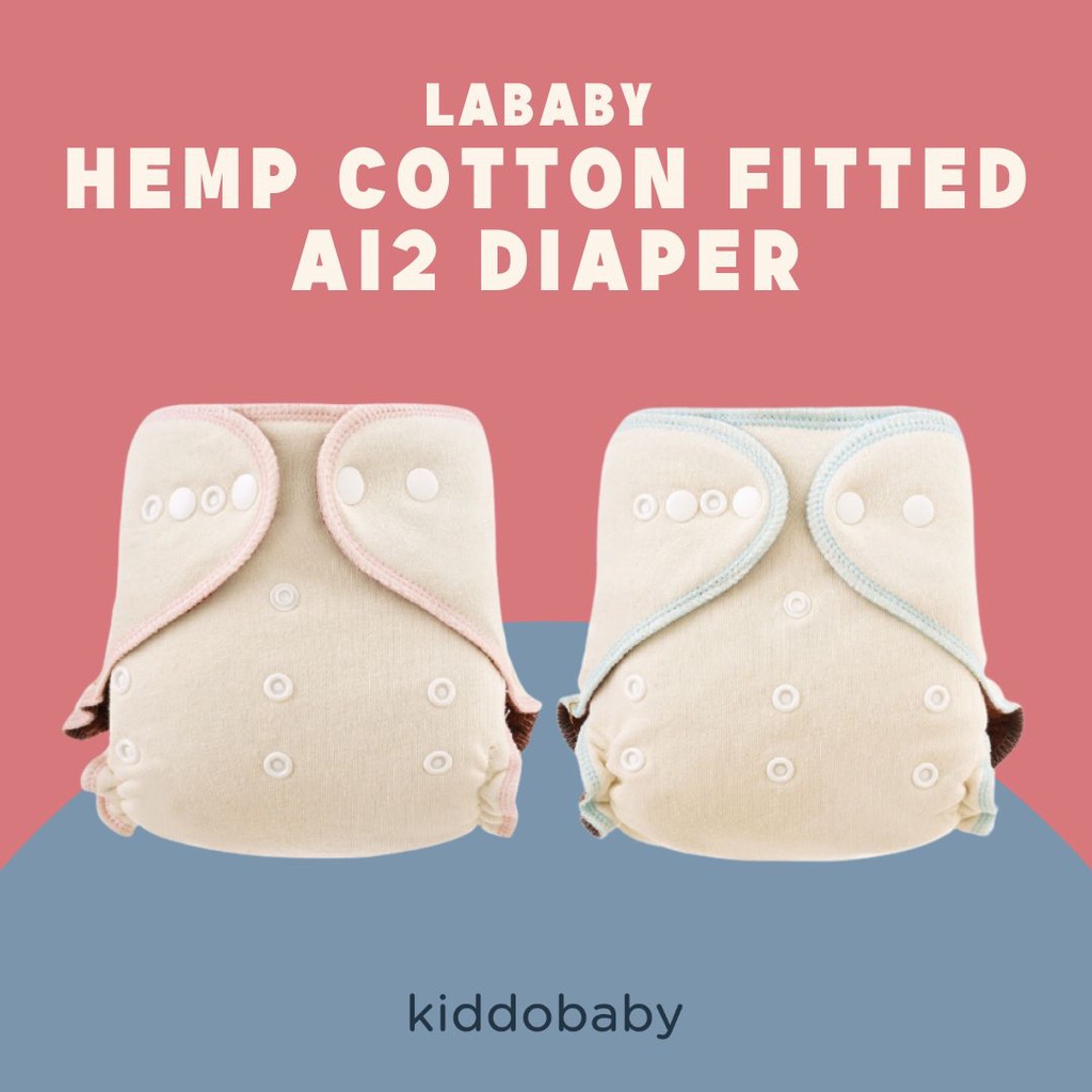 Lababy Hemp Cotton Fitted AI2 Diaper | Popok Kain