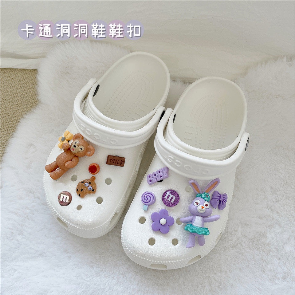 12pcs Kancing Sepatu Desain Kartun Disney croc / jibz / Button croc / Charm / DIY