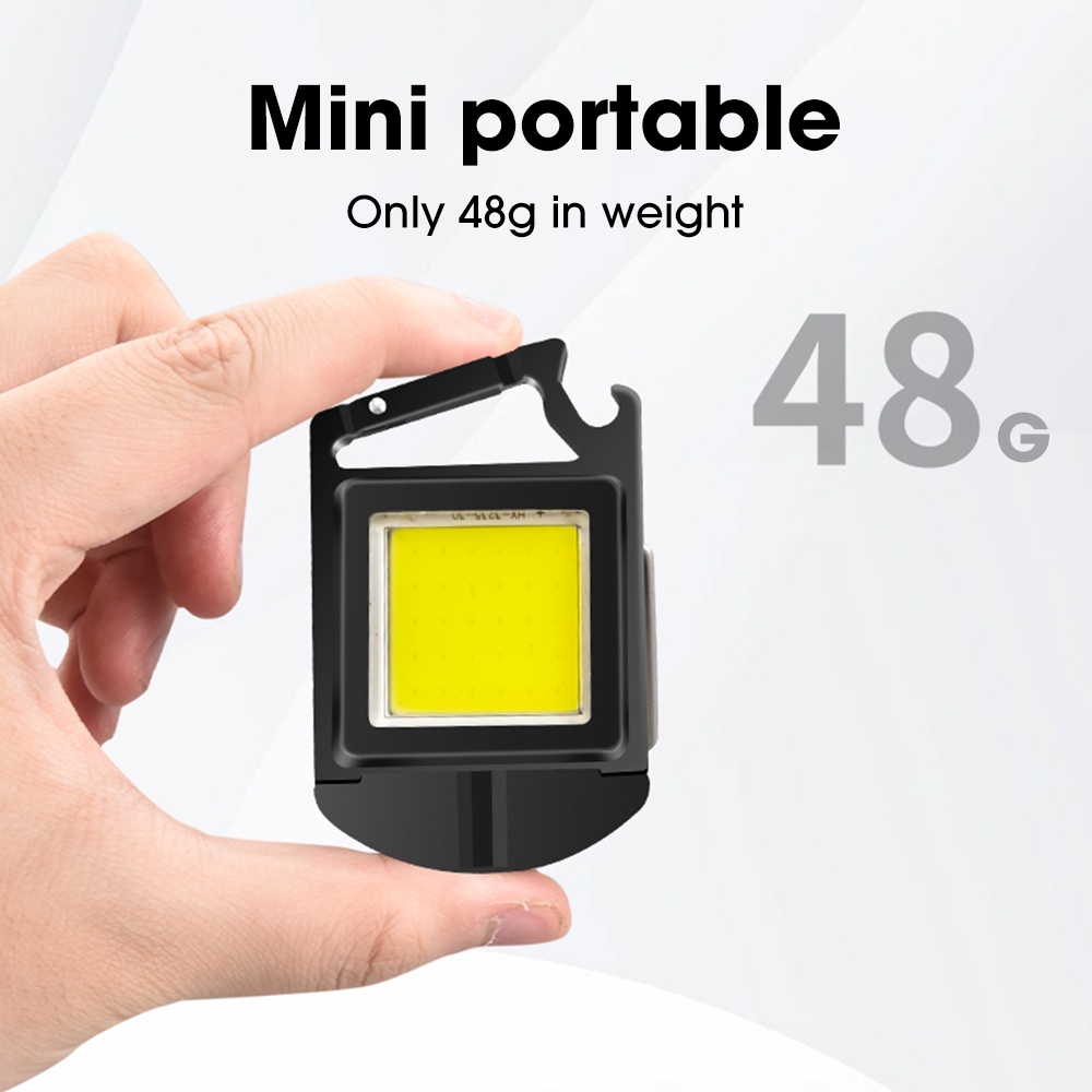 Lampu Senter LED COB Mini Portable USB Rechargeable Untuk Camping / Outdoor