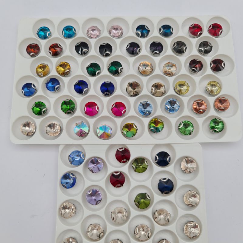 CANGKANG BATU SWAROVSKI SUPER CANGKANG BULAT 12mm per BUTIR