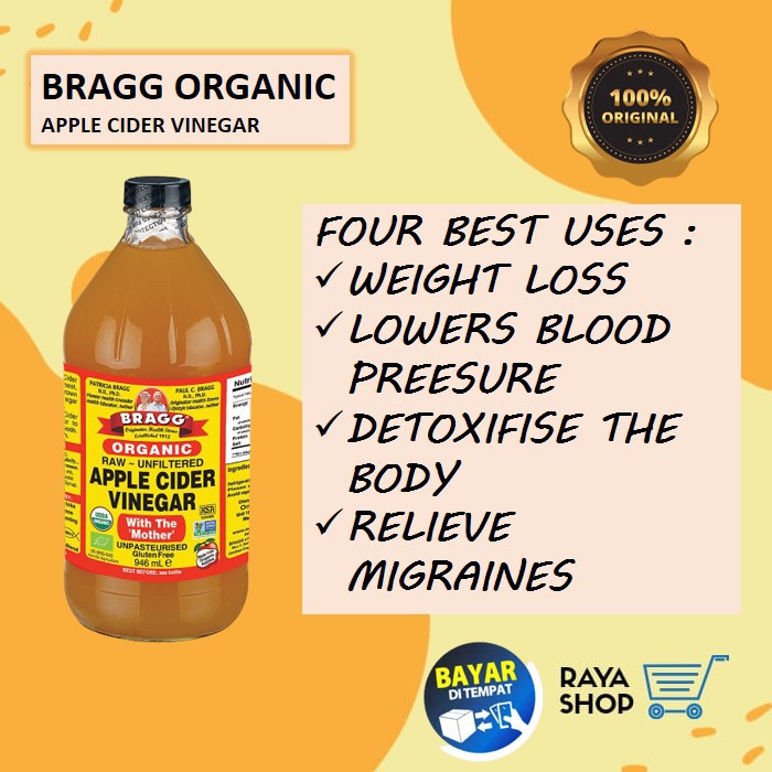 

Bragg Organic Apple Cider Vinegar - Cuka Apel shared in bottle 100 ml/CUKA APEL/TONER/ORGANIC