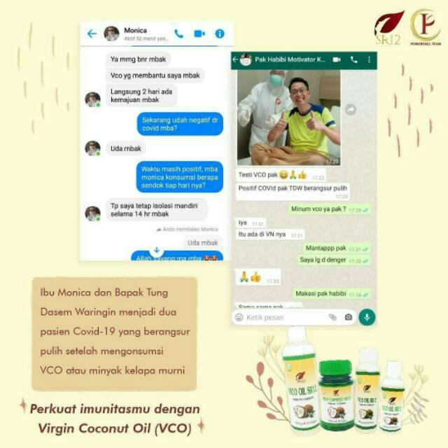 SR12  Virgin Coconut Oil Vco Minyak kelapa Murni Grade A Suplemen Daya Tahan Tubuh Imun Booster Untuk Kesehatan dan Kecantikan