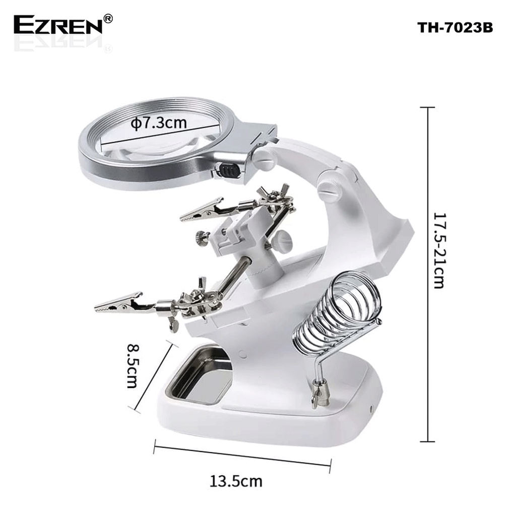 Ezren TH-7023B Penjepit PCB &amp; Kaca Pembesar Besar &amp; Dudukan solder