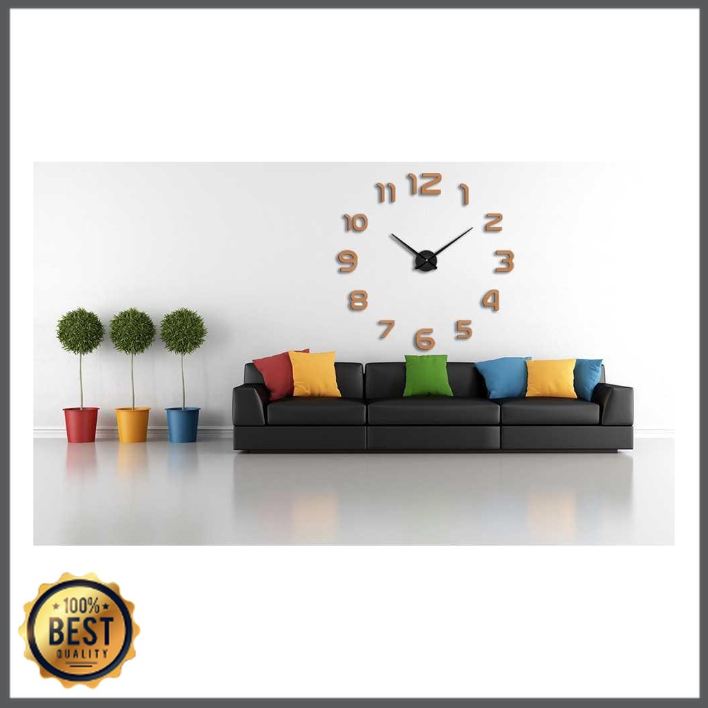 TG-JD004 Jam Dinding Besar DIY Giant Wall Clock Quartz 80-130cm - DIY-105