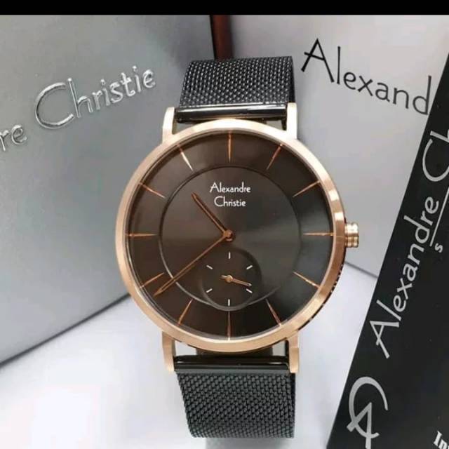 ALEXANDER CHRISTYE AC 8586 RANTAI PASIR BLACK ROSE GOLD
