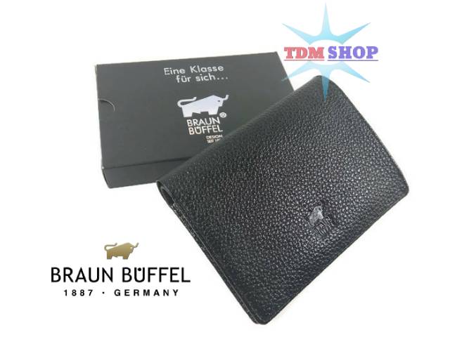 DOMPET KARTU KULIT ASLI BRANDED BRAUN BUFFEL