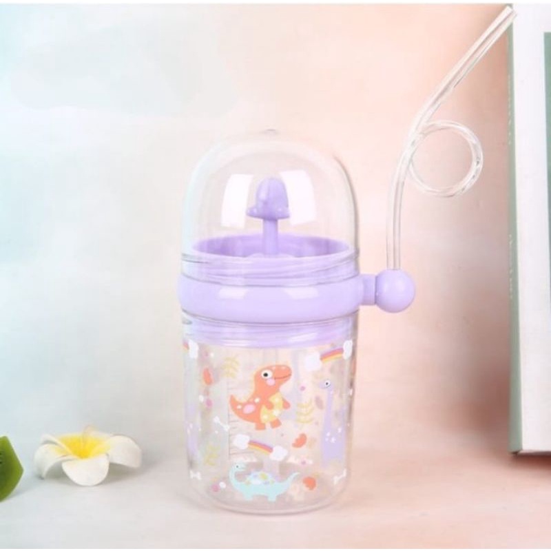 Botol Minum Lumba Air Mancur - Botol Minum Unik Untuk Anak 250ml⭐ Super8⭐-Ungu