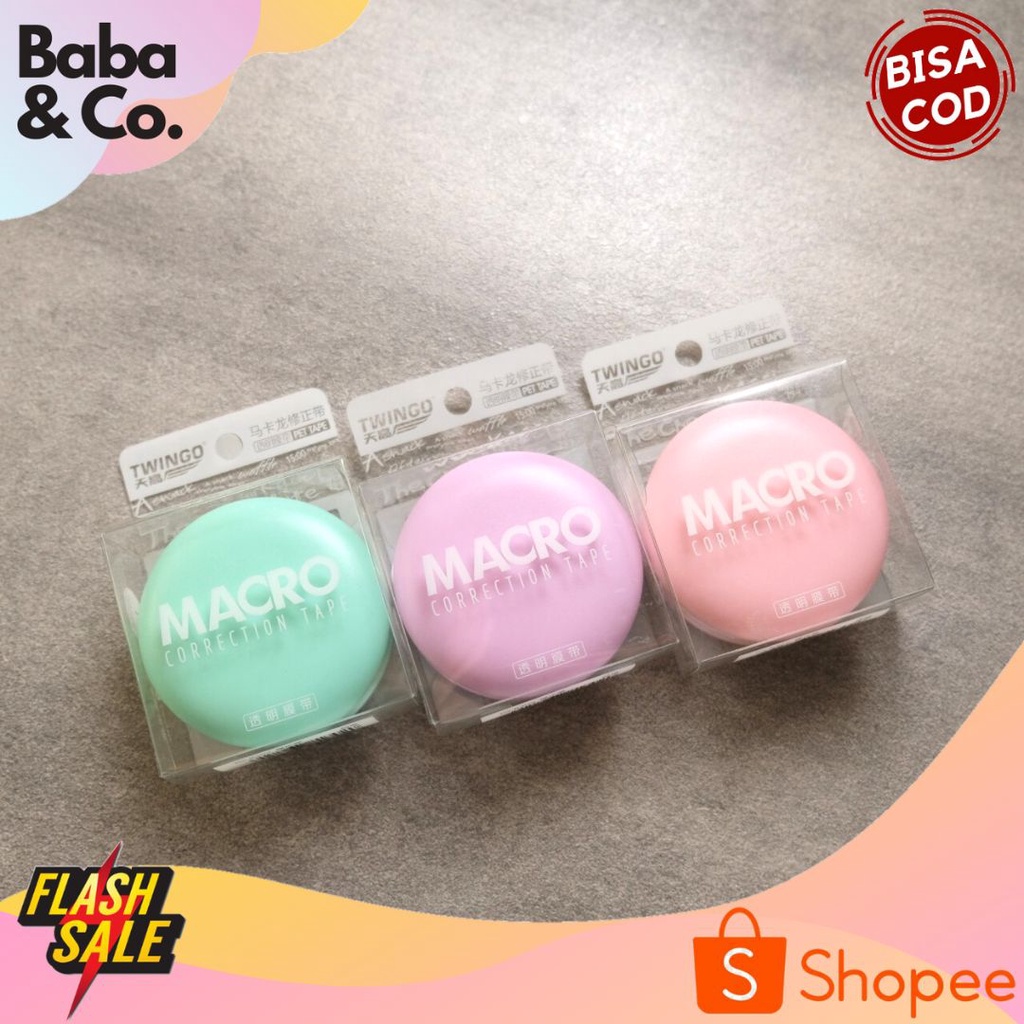 

TIP-EX MACARONS CORECCTION TAPE MAKARONS LUCU UNIK MURAH ALAT TULIS SEKOLAH ALAT TULIS KANTOR ATK MURAH BISA COD