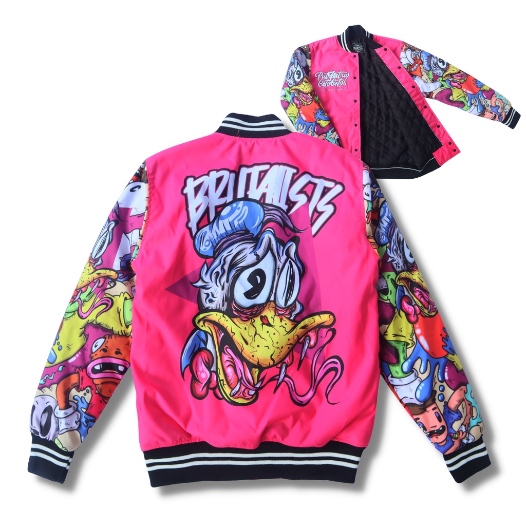 Jaket Varsity Brutalists Jacket Versity Pria Wanita Original Full Print Jaket Basball Unisex Taslan 