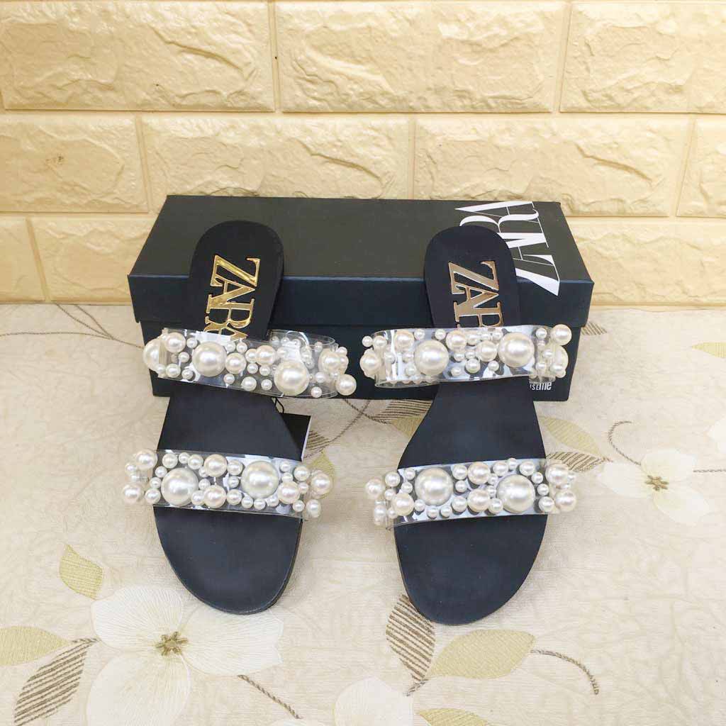 Sandal ZR-168 Flat Vinyl Pearl Sandals