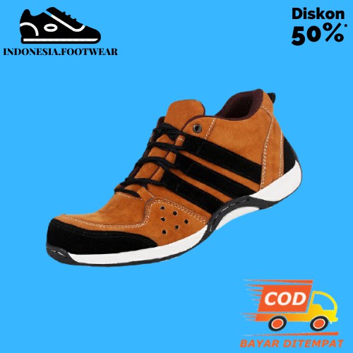 TERLARIS !!  SEPATU ADIDAS NEW FELIX SAFETY SHOES LOW BOOTS SUEDE STEEL TOE KERJA PRIA MURAH