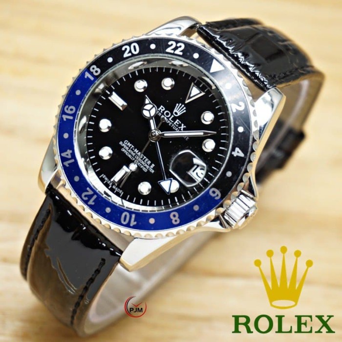 Jam Pria Rolex GMT Rantai Jam Tangan Pria Rolex GMT Kulit Jam Tangan Automatic