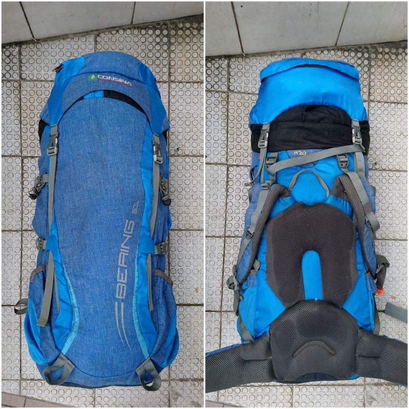 carrier Consina bering 60 liter second biru tas gunung murah