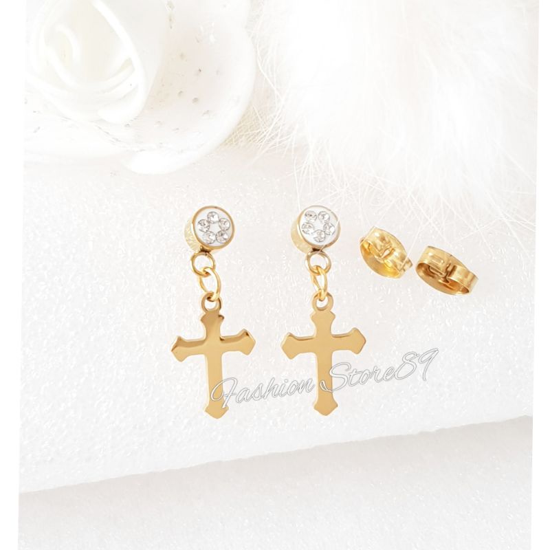 New Titanium Bestquality Anting Tusuk Jurai Titanium gold impor Antikarat fashion Bestseller Anting Titanium anting tusuk jurai gold