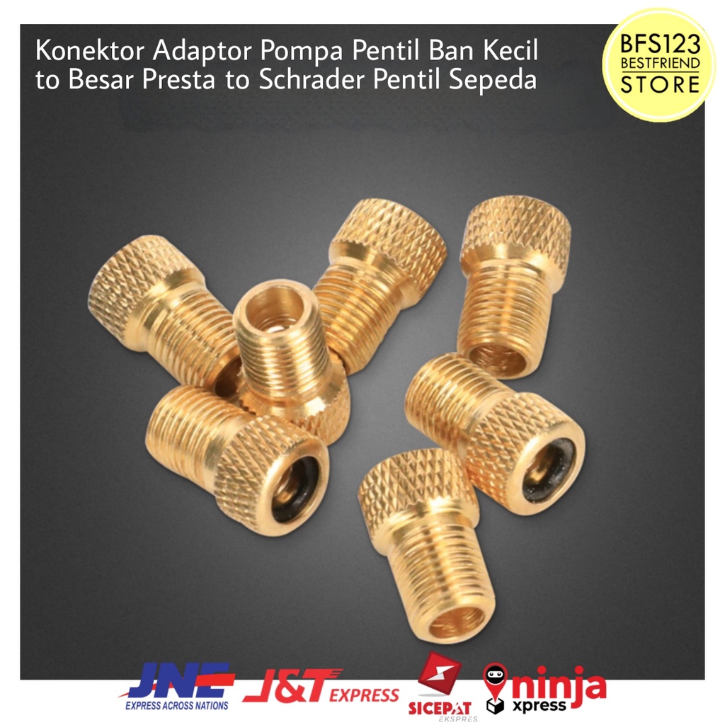 Konektor Adaptor Pompa Pentil Ban Kecil to Besar Presta to Schrader Pentil Sepeda