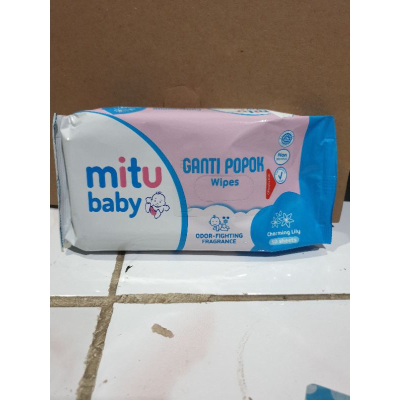 Mitu Baby Tissue Basah Isi 50 Ganti Popok Wipes Tisu