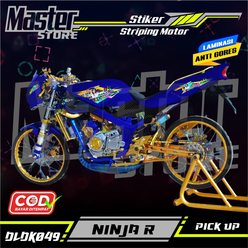 Stiker Variasi Ninja R / Ninja R / Striping Racing Keren Ninja R Simple