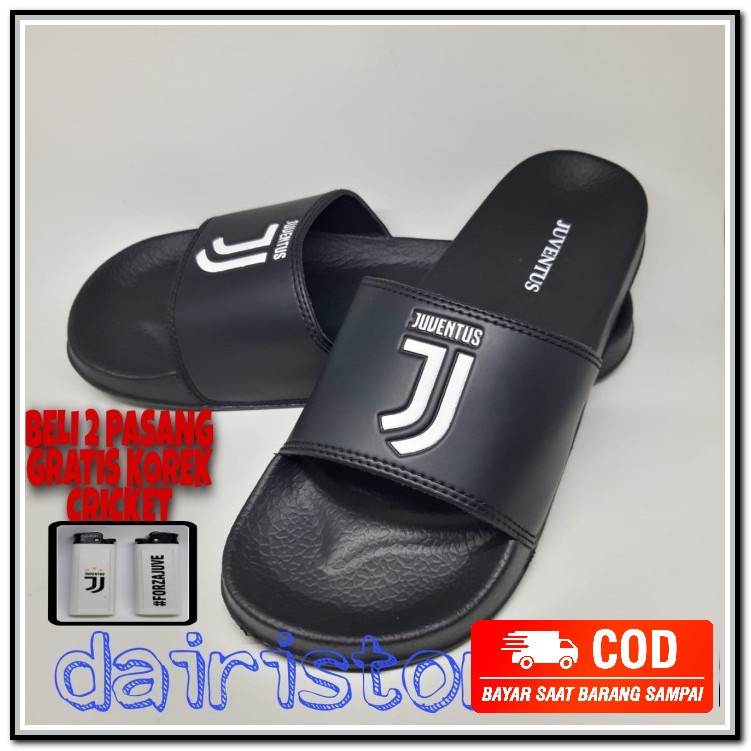 Ando Thunder Sandal Jepit Fashion Pria Berkualitas Premium Alas K ZU262 Sandal Pria Motif Juventus