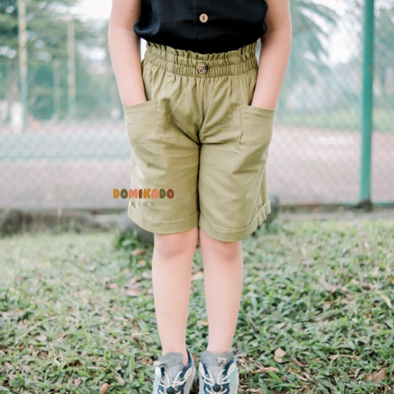 Domikado | Sarah Highwaist Short Pants | Celana pendek anak | Hotpants highwaist anak